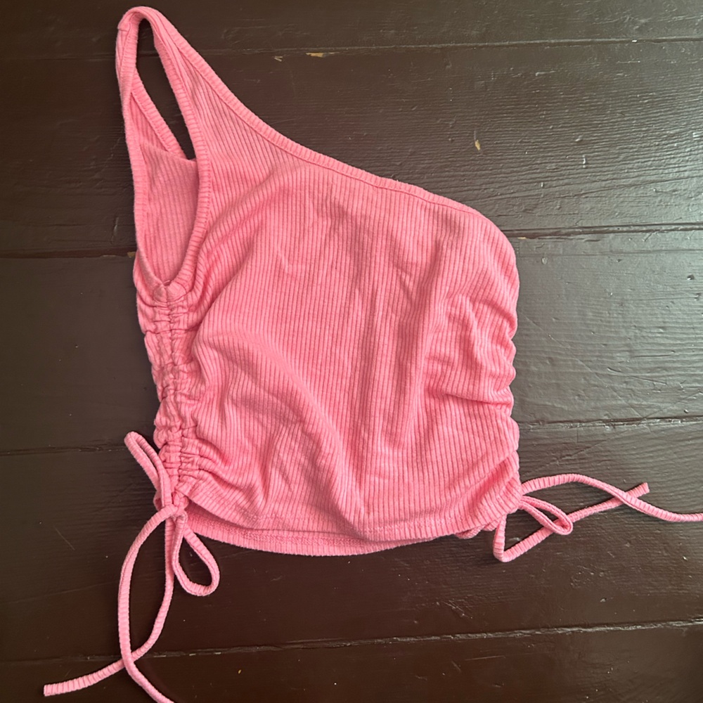 Timing Pink Ribbed Top - Picture 3 of 3